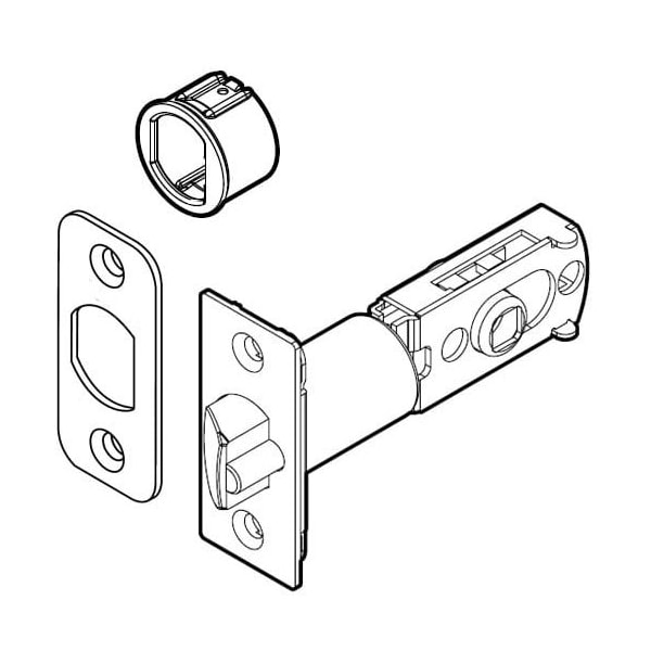 6-Way Adjustable Deadlatch, Satin Nickel